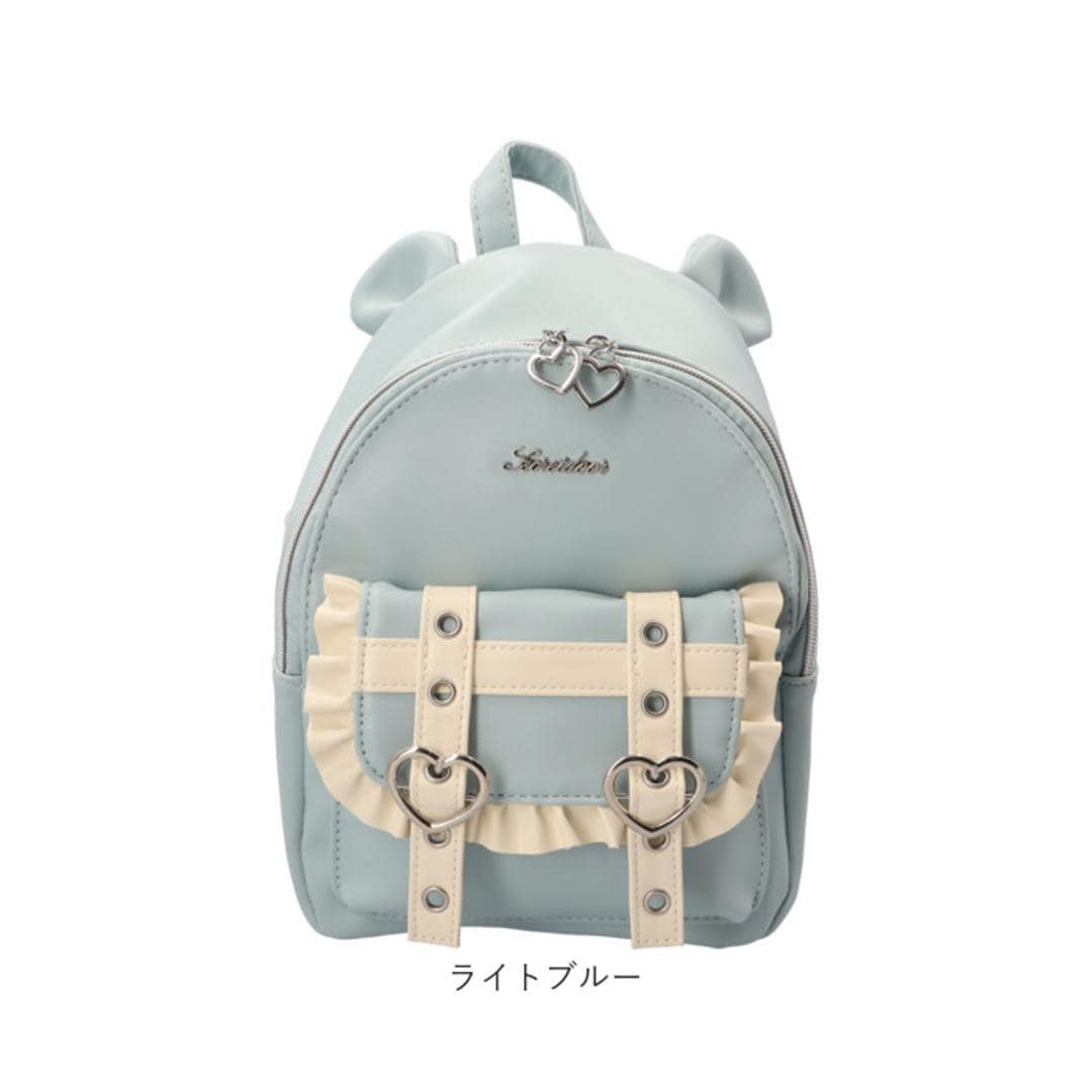 アルトローズ リュック 通販 ミニリュック レディース 小さめ 小さい おしゃれ かわいい 大人 可愛い くま耳 女の子 女子 中学生 小学生 高校生 フェミニン ガーリー キュート ハート チャーム ゆめかわ くまみみリュック 332709 レディースバッグ ・ ブラック BACKYARD
