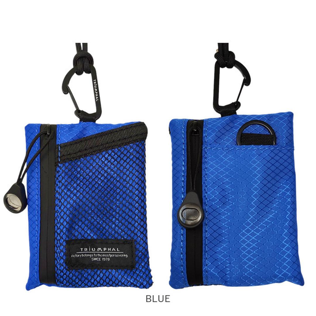 ネックポーチ 通販 ミニネックポーチ ナイロンメッシュ 男女兼用 ポーチ マルチポーチ 財布 パスケース 軽量 軽い コンパクト 小銭ケース ミニウォレット メンズ レディース マルチケース おしゃれ かわいい アウトドア キャンプ ギフト 贈り物 BLACK ・