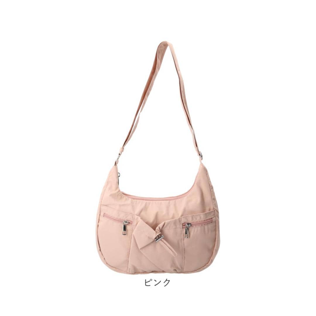 ショルダーバッグ ナイロン レディース 通販 laportadizucchero ラポルタディズッケロ 肩掛け 斜めかけ 斜め掛け ナイロンショルダーバッグ 柔らかい やわらかい 軽量 おしゃれ かわいい 通勤 通学 大人 女性 お出掛け ギフト 贈り物 ブラック ・