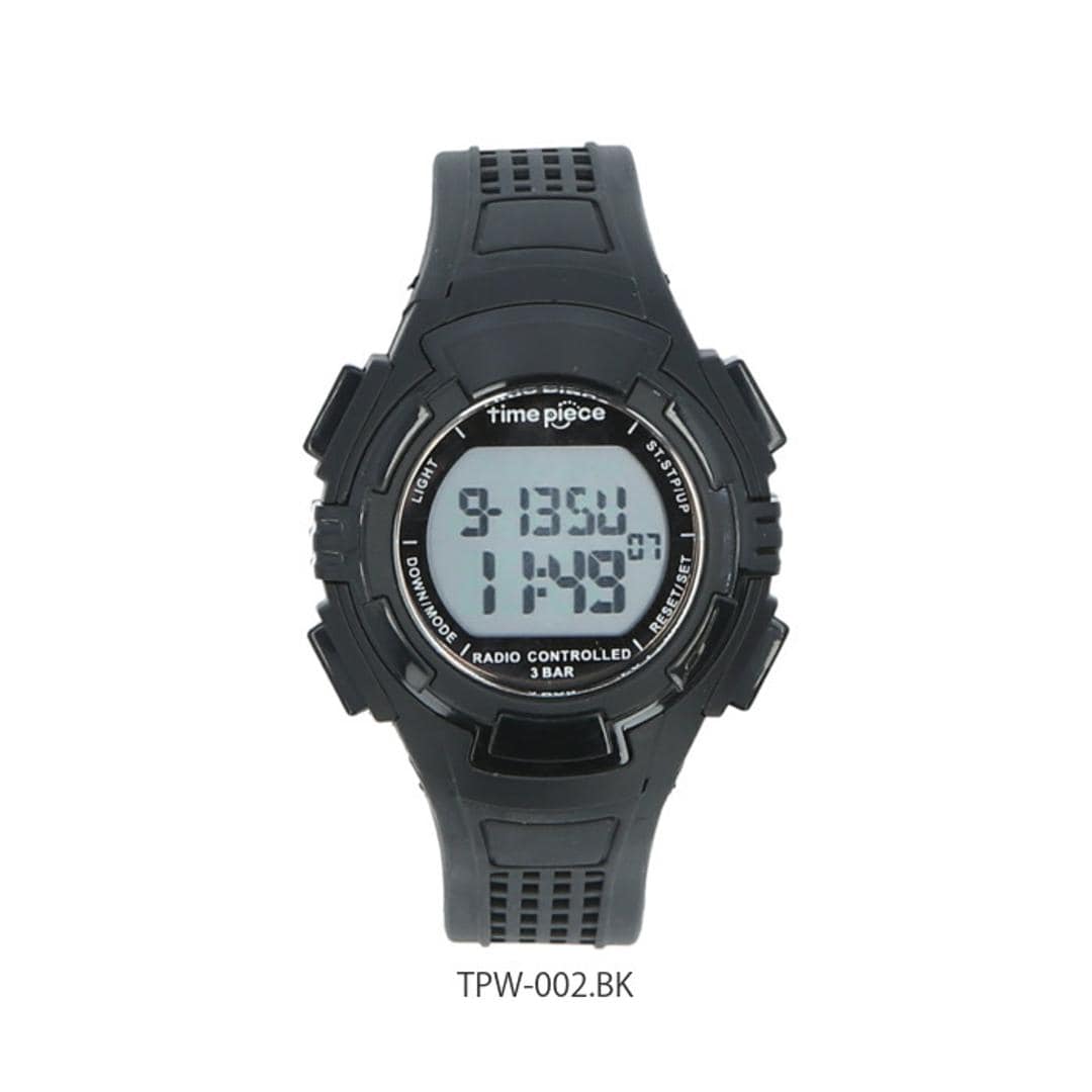 腕時計 メンズ ソーラー 電波 通販 生活防水 シンプル デジタル 電波時計 多機能 男の子 男子 男性 通勤 スポーツ ランニング 男女兼用 中学生 高校生 リストウォッチ time piece タイムピース TPW-001 TPW-002 TPW-001.GM ・