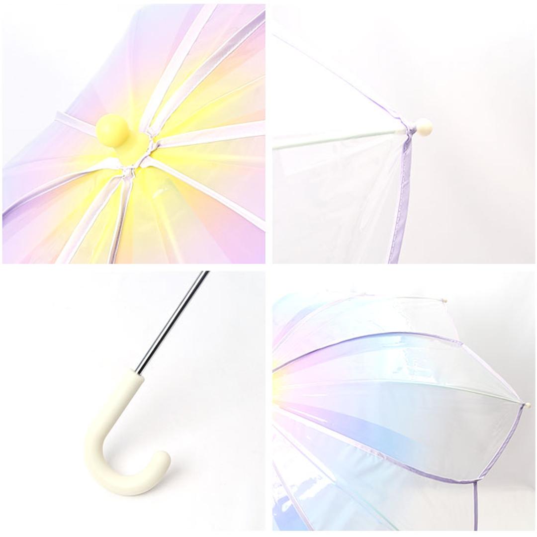 WPC. ワールドパーティ アンブレラ 50cm 通販 雨傘 長傘 ビニール傘 手開き 透明 グラデーション 安心 安全 開閉しやすい フラワーフェアリー 男の子 女の子 ガールズ おしゃれ 可愛い 男女兼用 かわいい ギフト 贈り物 ピンク ・