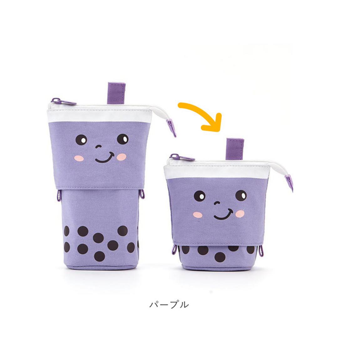 ペンケース かわいい 通販 タピオカ 筆箱 ふで箱 ふでばこ 文房具 文具 ポーチ 筆入れ 女の子 男の子 小学生 中学生 高校生 大学生 学生 便利 ブルー ・