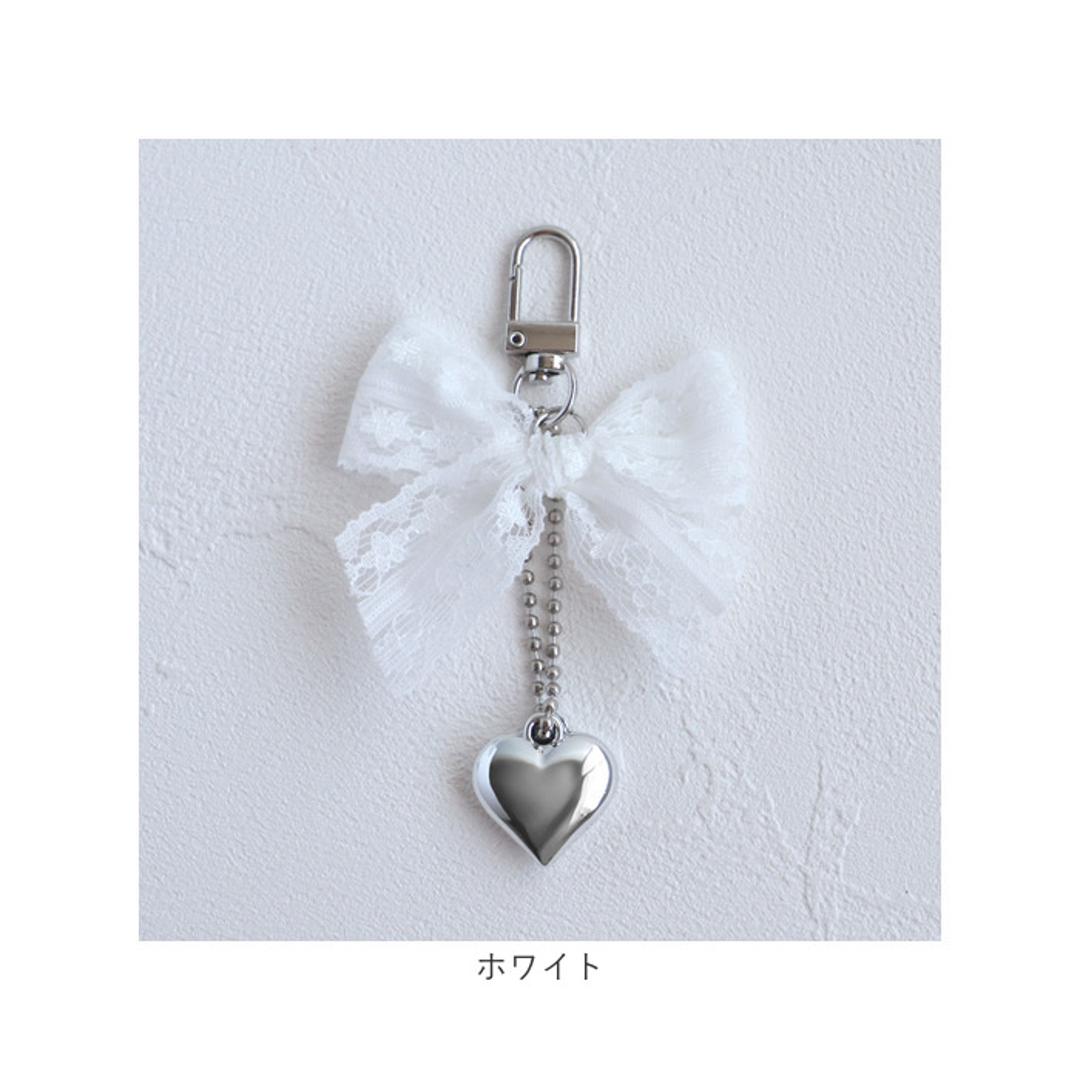 RORA キーリング 通販 ローラ エヴリン キーホルダー キーチャーム バッグチャーム ナスカン リボン レース ハート チャーム シルバー おしゃれ かわいい キッズ 子供 こども 子ども 女の子 女子 レディース ファッション雑貨 キッズファッション ピンク ・