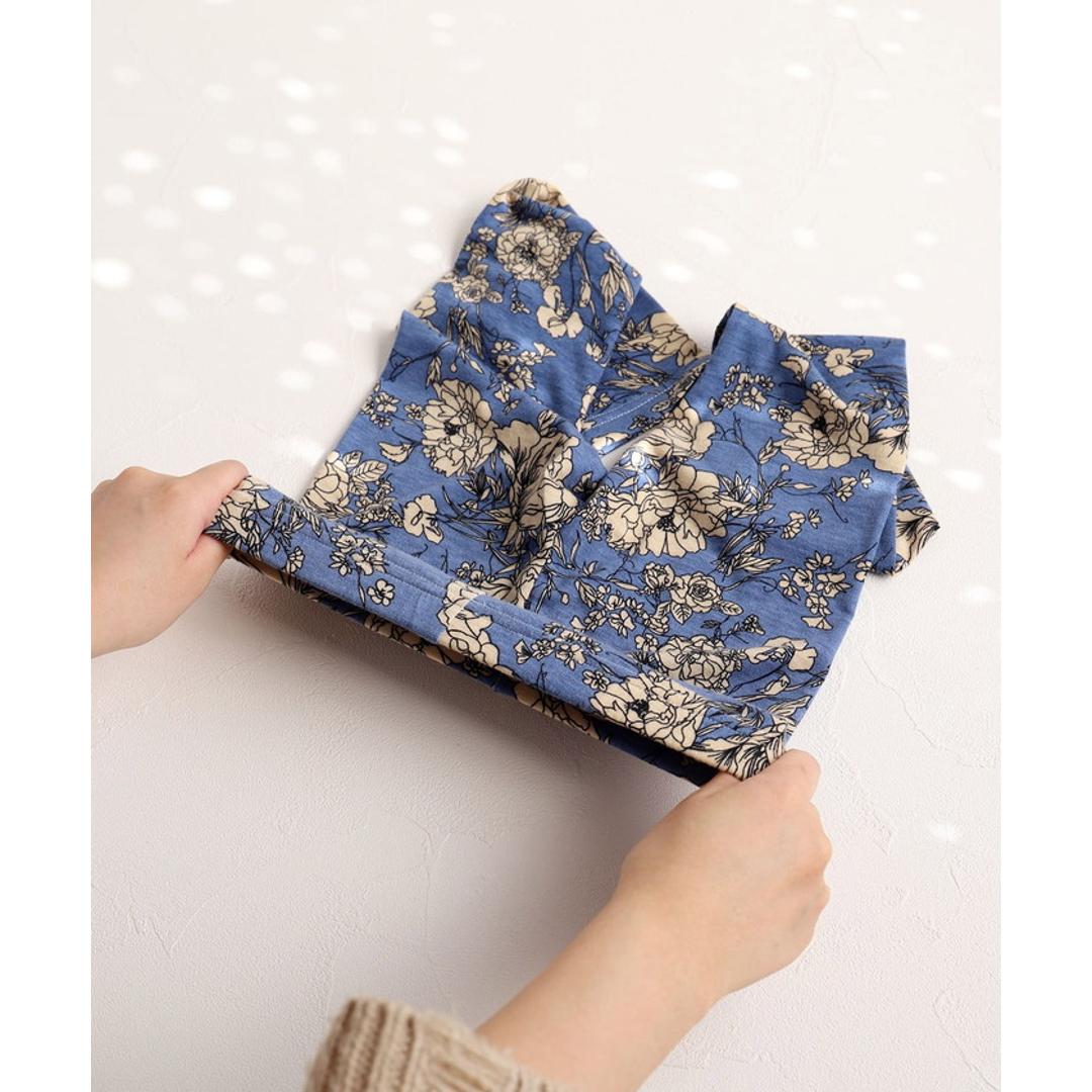 Rora 子供服 レギンス 通販 ロザミア スパッツ パンツ ズボン 花柄 女の子 女子 子供 こども 子ども 10分丈 十分丈 通園 通学 幼稚園 かわいい おしゃれ カジュアル 春 夏 秋 冬 動きやすい ボトムス 子ども服 レッグウェア キッズファッション 花柄.ブルー 110cm