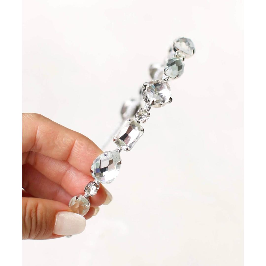 Rora カチューシャ 通販 キラキラ ビジュー 68172302 髪飾り ヘッドドレス 子供 女の子 フォーマル 可愛い おしゃれ 発表会 入園式 卒園式 入学式 子ども用アクセサリー ヘアアレンジ ヘアーアクセサリー ヘアアクセサリー キッズファッション クリア フリー