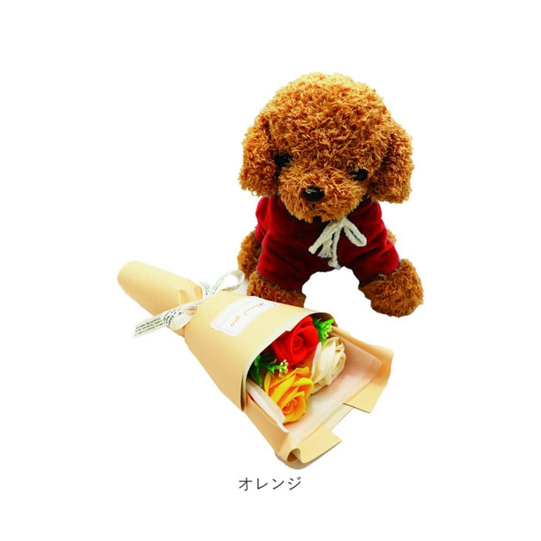 ソープフラワー ぬいぐるみ 花束 通販 犬 ソープフラワーギフト フラワーソープ フラワーソープブーケ シャボンフラワー フレグランスフラワー ブーケ ギフト ボックス AM26TP ソープ フラワー 母の日 ギフト 結婚祝い フェイクフラワー 造花 観葉植物 レッド ・