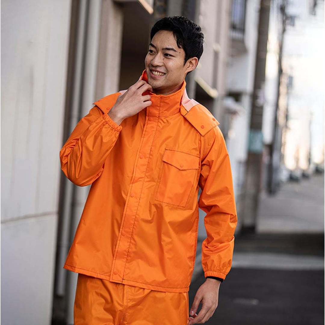 Makku マック レインスーツ AS-5050 通販 レインコート 雨具 レインウェア レインウエア 雨合羽 合羽 カッパ レインパンツ レインジャケット 上下 セット 無地 シンプル メンズ レディース 男女兼用 ユニセックス 通勤用 通学用 登山 ゴルフ ネイビー Mサイズ
