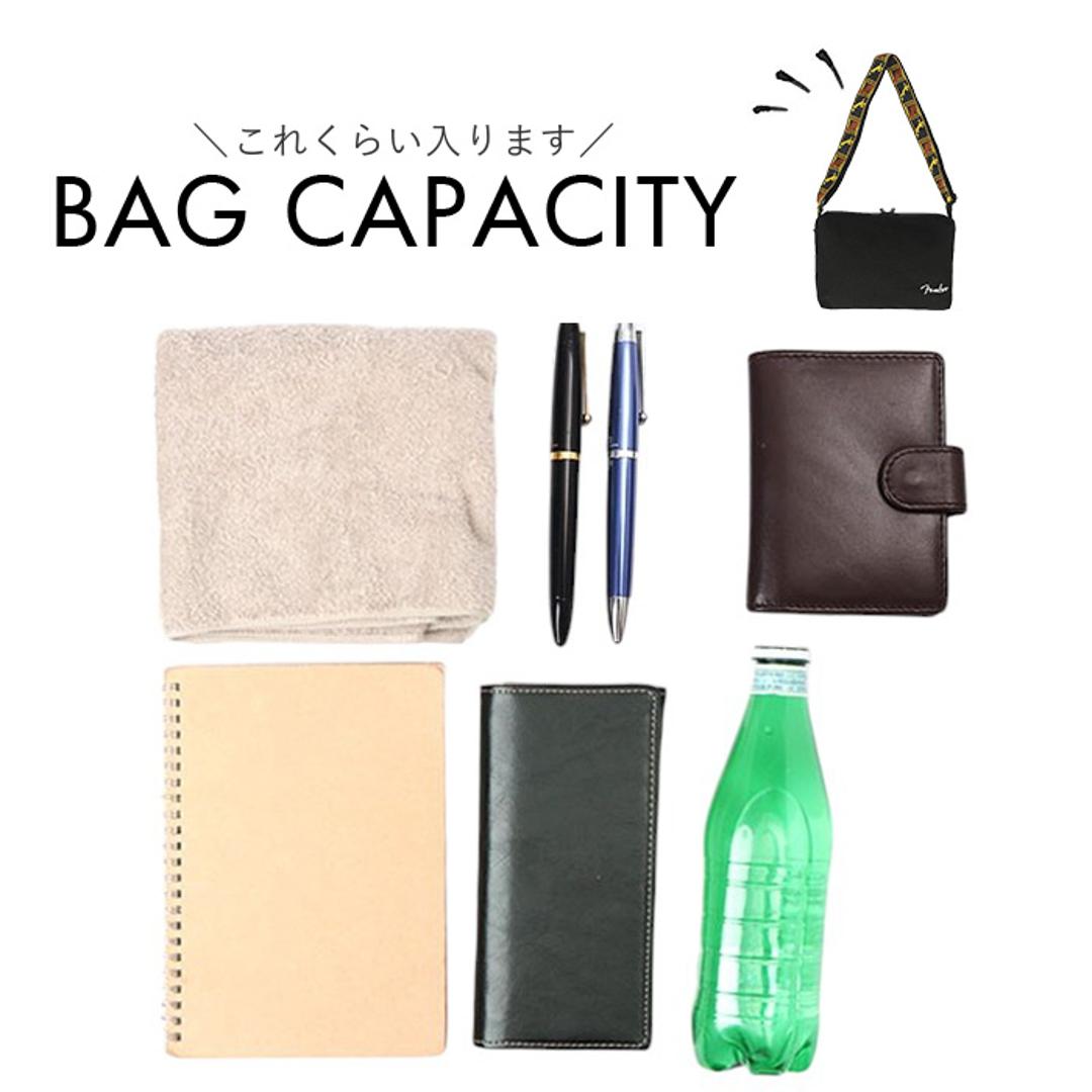 fender フェンダー バッグ 950-6004 通販 ショルダーバッグ ボディバッグ 斜めがけバッグ ミニショルダーバッグ ショルダーバック ボディバック ブランド 布 コットン 帆布 小さめ A5 通学 通勤 旅行 かっこいい 大人 メンズバッグ BLACK ・