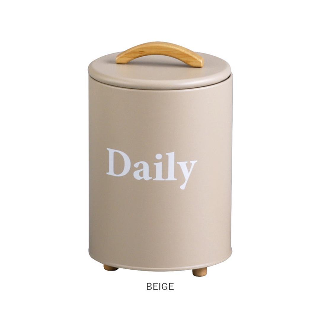収納ケース 小物 通販 小物入れ ふた付き 収納ボックス アビデ ボワット ラウンドケース おしゃれ オシャレ 缶 収納缶 蓋付き シンプル かわいい 整理整頓 リビング 寝室 玄関 新生活 インテリア 雑貨 IVORY ・