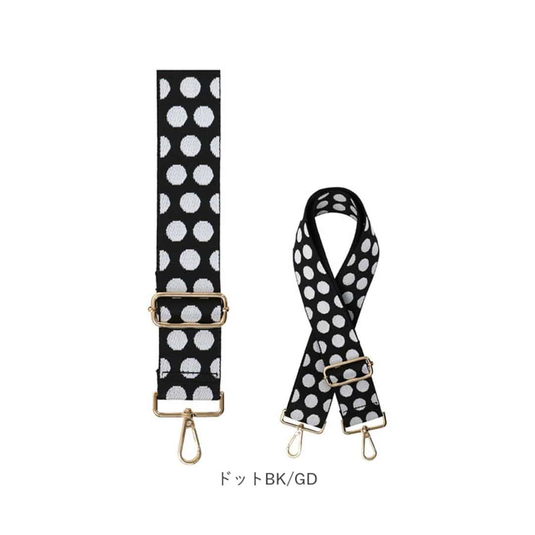 ストラップ 着せ替え バッグ用 通販 着せ替えストラップ ショルダーストラップ 付け替えストラップ ショルダーベルト 肩ひも 肩紐 バッグ小物 バック小物 付け替え 簡単 バック用 可愛い かわいい ファッション小物 バッグアクセサリー おしゃれ オシャレ ラインBK/GD ・