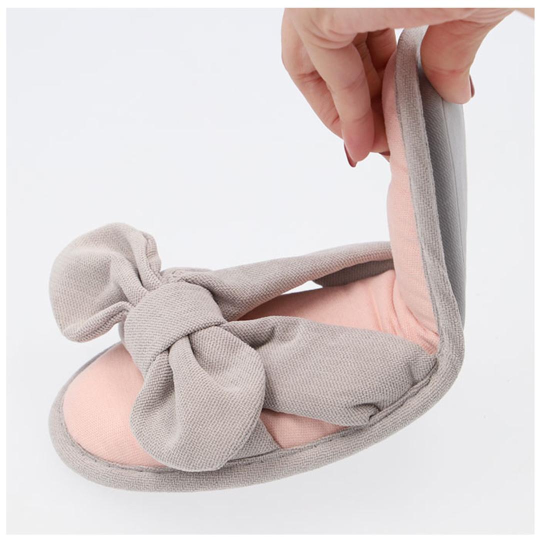 スリッパ 夏用 室内 通販 洗える 手洗い レディース ルームシューズ 室内履き サンダル 部屋履き ルームスリッパ 春夏 春 夏 秋 おしゃれ かわいい リボン ふわふわ 滑り止め 履きやすい 歩きやすい 前あきスリッパ 生活雑貨 日用品雑貨 グレー×リボン 【即日発送】36/37(23cm)