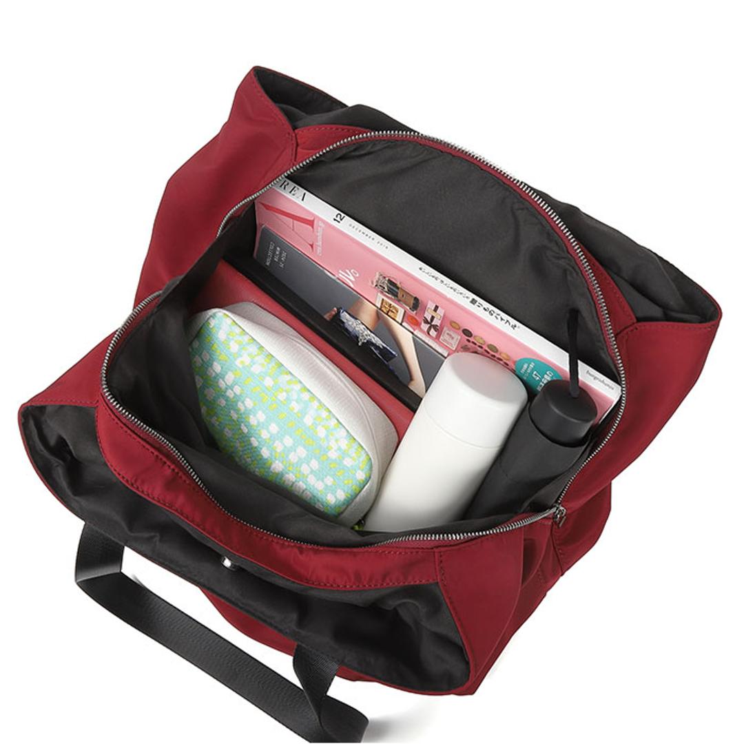 Melody メロディー トートバッグ ナイロン cr2701 通販 トートバック トート 手提げ ナイロンバッグ ナイロンバック レディースバッグ メンズバッグ 大容量 軽い 軽量 マチ有 ポケット シンプル 無地 ベーシック 男女兼用 レディース メンズ 2ワインレッド ・