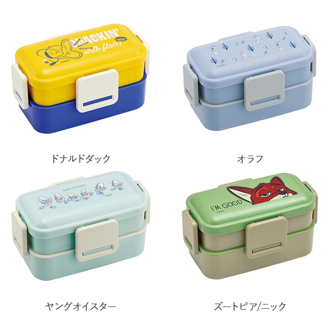 Skater スケーター 弁当箱 2段 ランチボックス キャラクター 通販 弁当 600ml ふわっと弁当箱 食洗機 電子レンジ レンジ 抗菌 仕切り スリム コンパクト 電子レンジ可 食洗機可 フタ ドーム型 くっつきにくい 汁漏れしにくい 4点ロック 収納 便利 ズートピア/ニック ・