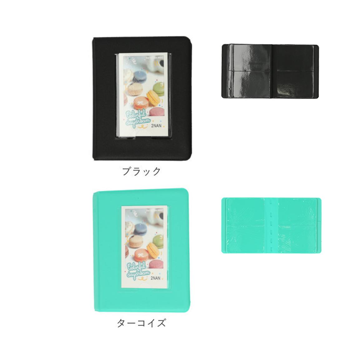 チェキアルバム 通販 65枚収納 チェキ アルバム チェキフィルム フォトブック ポケットアルバム スモールアルバム ポラロイド 持ち運び コンパクト 収納 カード ホルダー 出産祝い 雑貨 日用品 ライトブルー ・