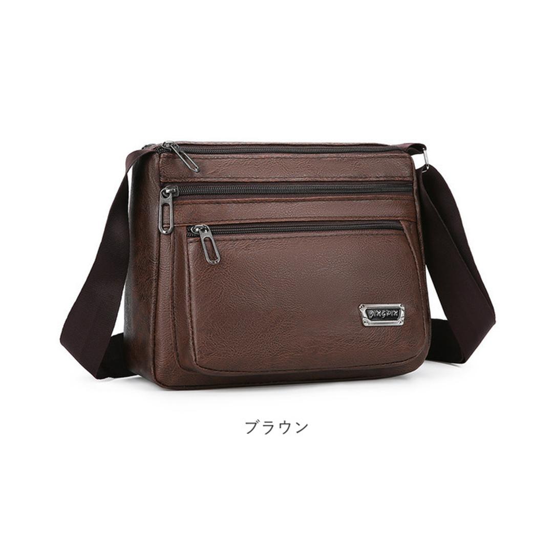 ショルダーバッグ 小さめ 斜めがけ メンズ 通販 ショルダーバック ショルダー バッグ 斜めがけ バック 斜め掛けバッグ 斜めがけバッグ 合皮 横型 かっこいい シンプル カジュアル 無地 通勤 通学 サブバッグ 旅行 自転車 アウトドア メンズバッグ ブラック ・