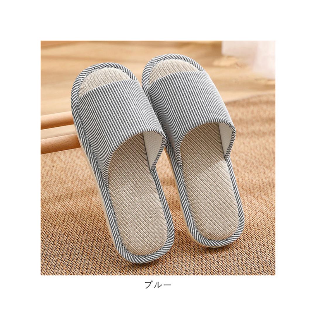 リネン スリッパ 通販 ルームシューズ 室内履き サンダル 部屋履き ルームスリッパ 夏用 室内 メンズ レディース 来客用 来客 かわいい 春夏 春 夏 秋 滑り止め 履きやすい 歩きやすい 前あきスリッパ 生活雑貨 日用品雑貨 ローズ 【即日発送】36-37(23cm)