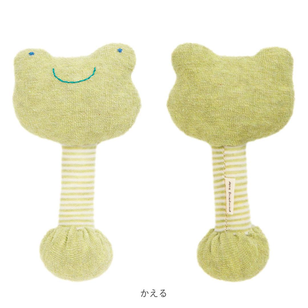 pompkins baby カエル 通販 がらがら ガラガラスティック 鈴入り かえる 蛙 POMPKINS ポプキンズ ハンドメイド オーガニックコットン100% 赤ちゃん 磯企画 ハンドメイド おもちゃ 日本製 出産祝い プレゼント ギフト ベビー用品 ひつじ ・