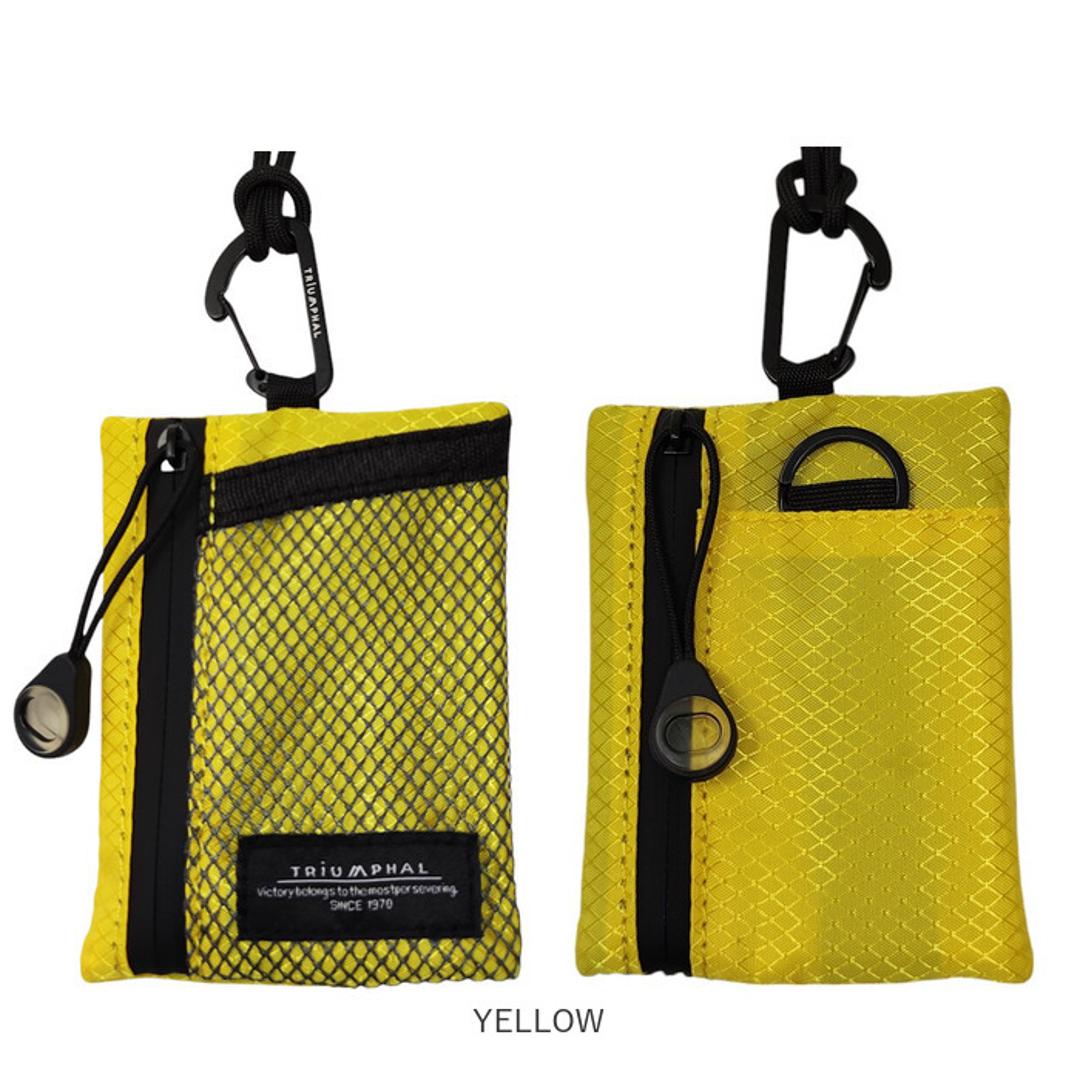 ネックポーチ 通販 ミニネックポーチ ナイロンメッシュ 男女兼用 ポーチ マルチポーチ 財布 パスケース 軽量 軽い コンパクト 小銭ケース ミニウォレット メンズ レディース マルチケース おしゃれ かわいい アウトドア キャンプ ギフト 贈り物 BLACK ・