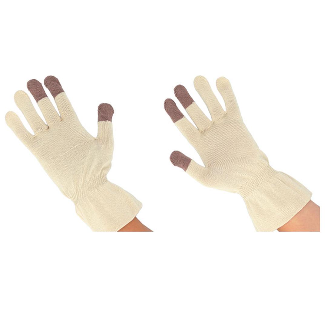 シルク手袋 レディース 通販 手袋 シルク おやすみ手袋 ハンドケア 絹のおもてなし 手荒れ てぶくろ おしゃれ 婦人用 保湿 手あれ スキンケア ナイト手袋 就寝時 三笠 日本製 オフホワイト ・