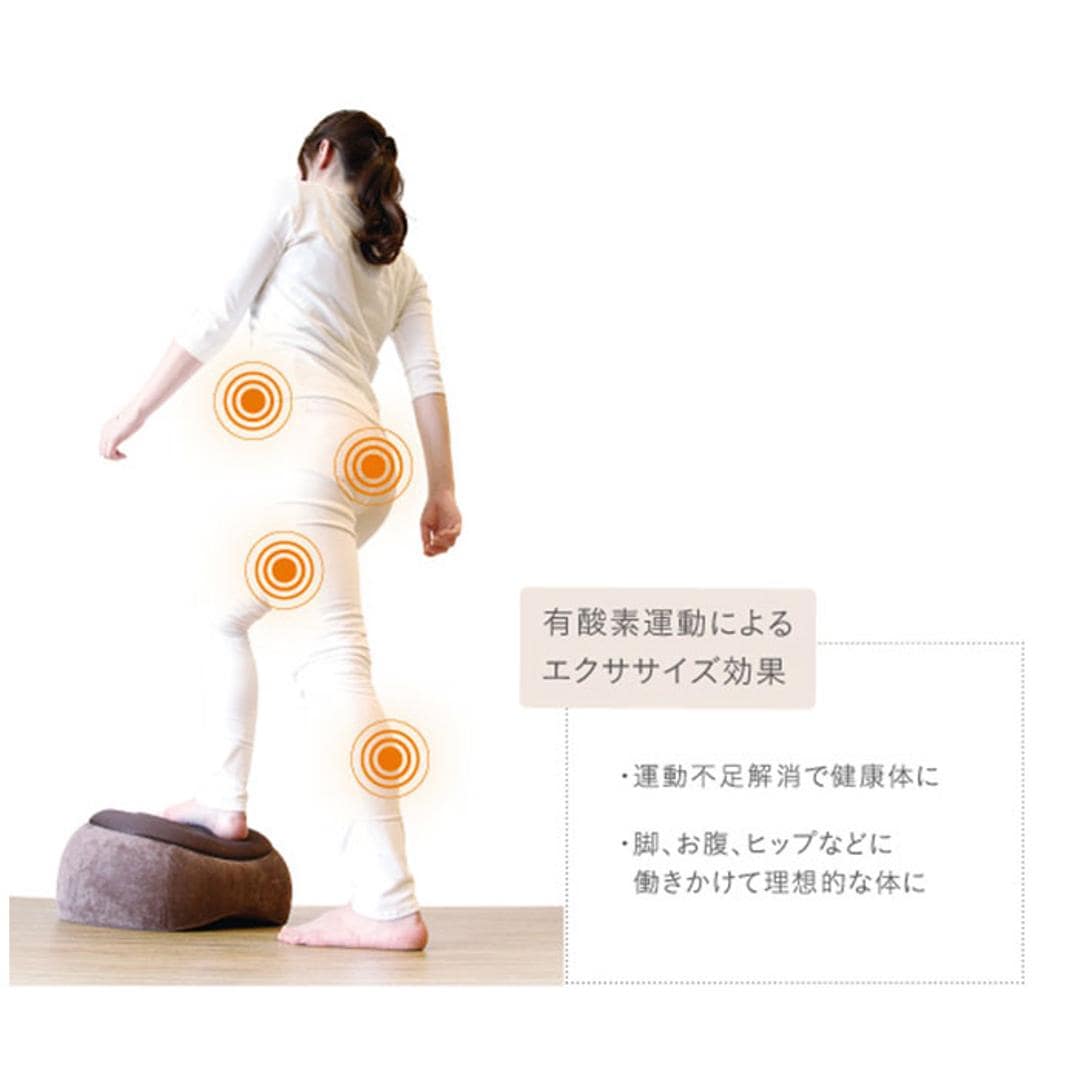 踏み台昇降 通販 トランポリンクッション エクササイズ フィットネス トランポリン クッション おうち時間 持ち運び トレーニング ジャンプ 有酸素運動 おしゃれ インテリア 運動不足 PROIDEA プロイデア ギフト ブラウン ・