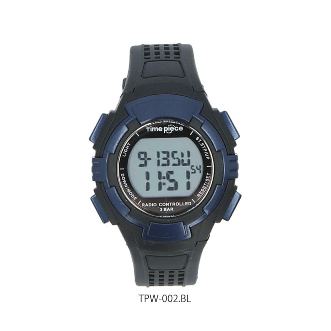 腕時計 メンズ ソーラー 電波 通販 生活防水 シンプル デジタル 電波時計 多機能 男の子 男子 男性 通勤 スポーツ ランニング 男女兼用 中学生 高校生 リストウォッチ time piece タイムピース TPW-001 TPW-002 TPW-001.GM ・