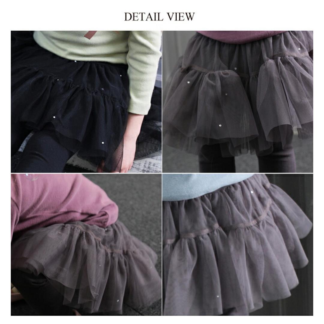 Rora スカート キッズ 女の子 通販 スカートパンツ 10001142 スカッツ レギンス付きスカート チュールスカート チュチュスカート ふんわり キラキラ フォーマル パーティー かわいい オシャレ 可愛い ボトムス 子ども服 子供服 キッズファッション ブラック 100cm