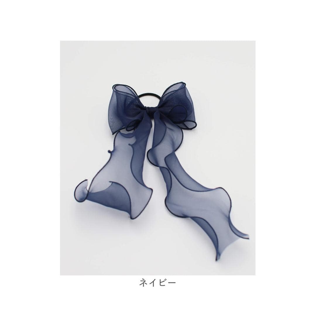 Rora キッズ ヘアゴム リボン 通販 オーガンジー 38042101 アンジュオーガンジーリボンヘアゴム 大きめ 女の子 大人っぽい 卒園式 入学式 卒業式 おしゃれ かわいい オシャレ 可愛い ヘアアレンジ ヘアーアクセサリー ヘアアクセサリー キッズファッション ブラック フリー