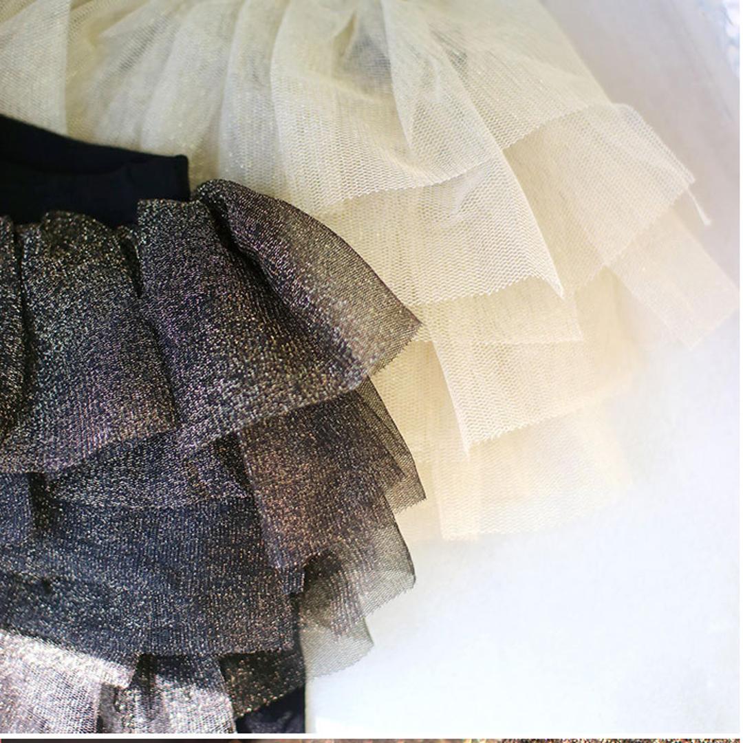 Rora スカート キッズ 女の子 通販 スカートパンツ 64042302 スカッツ レギンス付きスカート チュチュスカート チュールスカート キラキラ ふんわり パーティー イベント かわいい オシャレ 可愛い おしゃれ ボトムス 子ども服 子供服 キッズファッション ブラックゴールド 100cm