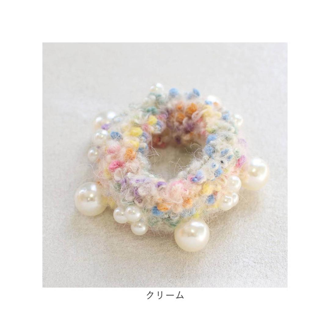 パール ヘアゴム キッズ 通販 シュシュ 髪飾り 子供 子ども こども 女の子 卒園式 入園式 入学式 卒業式 フォーマル 結婚式 ピアノ発表会 かわいい おしゃれ 普段使い シンプル ニット 可愛い ヘアアレンジ ヘアアクセサリー キッズファッション ブラック フリー