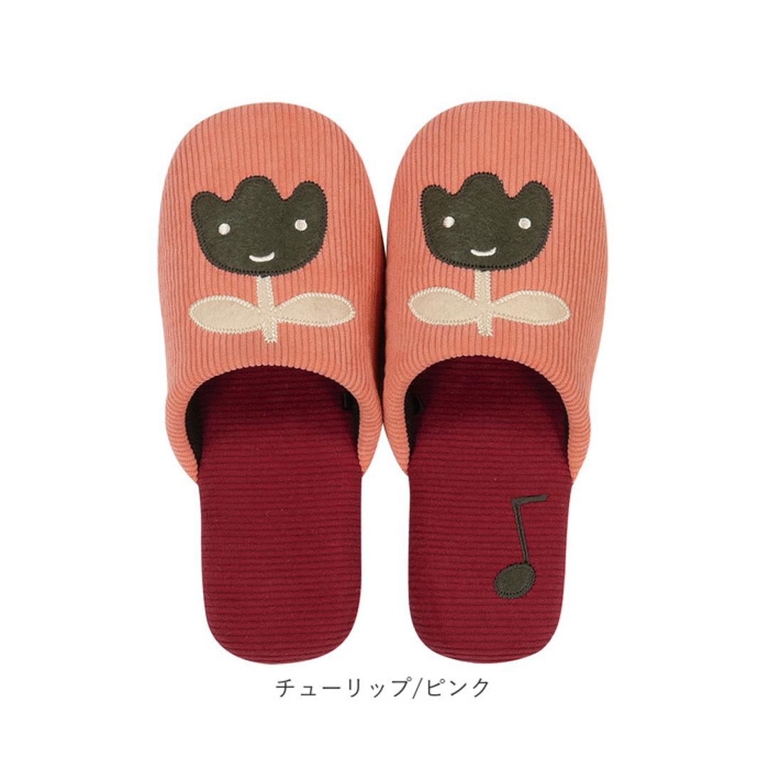 スリッパ 洗える かわいい 通販 ルームシューズ ルームスリッパ 前詰まりスリッパ トイレスリッパ おしゃれ 可愛い コーデュロイ 静音 静か 滑りにくい アツコマタノ atsuko matano 洗濯機 暖かい あったかい テキスタイル 生活雑貨 MEME/ブラウン M(22-24cm)