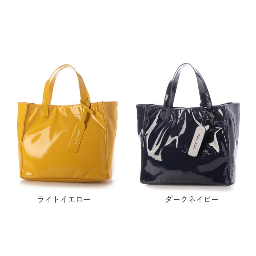 カシュカシュ cachecache バッグ 01-00-76454 通販 トートバッグ ソフトエナメルスクエア手提げトートS 手提げ レディース ミニトート 合皮 トートバック 合成皮革 きれいめ おしゃれ かわいい 可愛い バック アンビリオン アイボリー ・