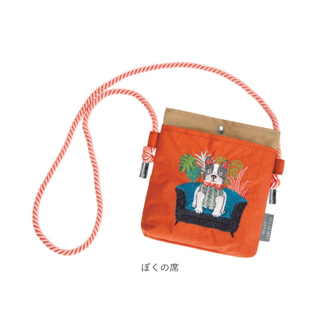 デザイナーズジャパン バッグ 通販 ショルダーバッグ ポシェット 斜めがけバッグ ショルダーバック レディース 小さめ おしゃれ 大人 上品 斜めがけ 軽量 ナイロン かわいい 刺繍ショルダーバッグ DJSP DESIGNERS JAPAN レディースバッグ 山の鳥 ・