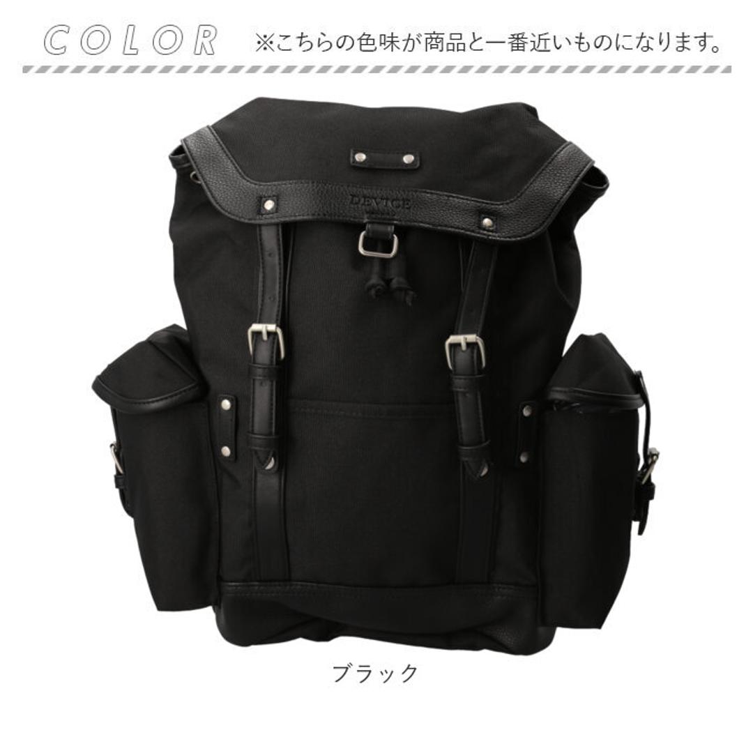 DEVICE リュック デバイス DRN25089 通販 リュックサック バックパック デイパック メンズ A4 撥水 通学 通勤 旅行 アウトドア 背面ファスナー 直結 PC収納 男子 高校生 大容量 シンプル 大人 男性 自転車 バイク メンズバッグ ブラック ・