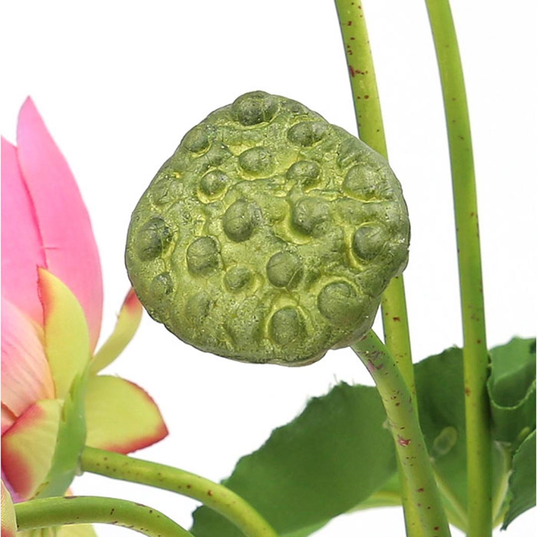 蓮 花 造花 通販 蓮の花 はすの花 アーティフィシャルフラワー アーティフィシャルグリーン アートフラワー フェイクフラワー フェイクグリーン インテリア 観葉植物 ブッシュ 人工観葉植物 FB-2598 ロータスブッシュ ポピー YDM ラベンダー ・