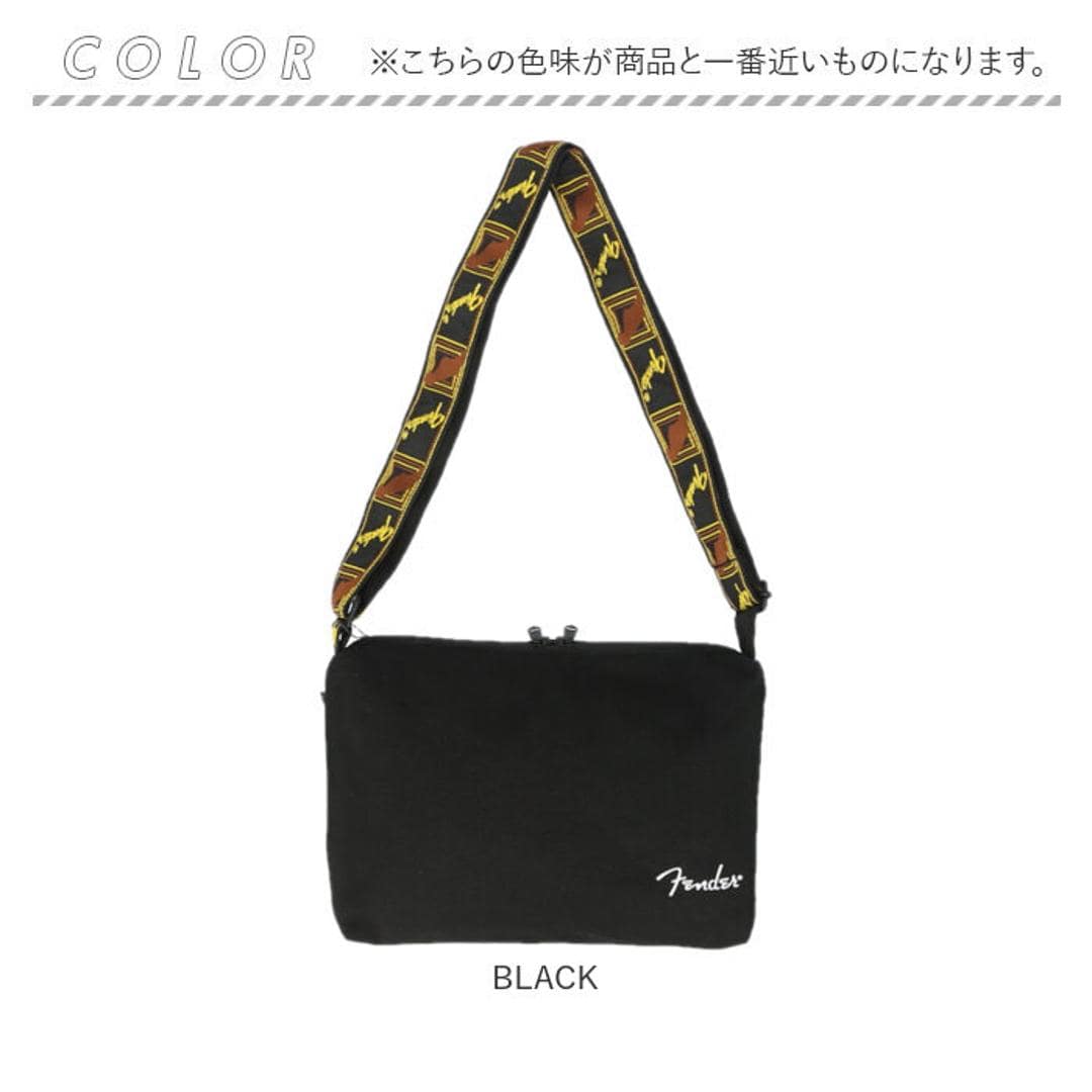 fender フェンダー バッグ 950-6004 通販 ショルダーバッグ ボディバッグ 斜めがけバッグ ミニショルダーバッグ ショルダーバック ボディバック ブランド 布 コットン 帆布 小さめ A5 通学 通勤 旅行 かっこいい 大人 メンズバッグ BLACK ・