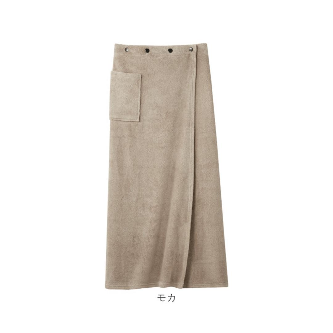 ひざ掛け ブランケット 通販 巻きスカート ラップスカート ロングスカート 毛布 着る毛布 ルームウェア ロング スカート レディース あったか 暖かい 防寒 グッズ 防風 秋 冬 秋冬 冷え 冷え症 かわいい ネイビー M-LLサイズ