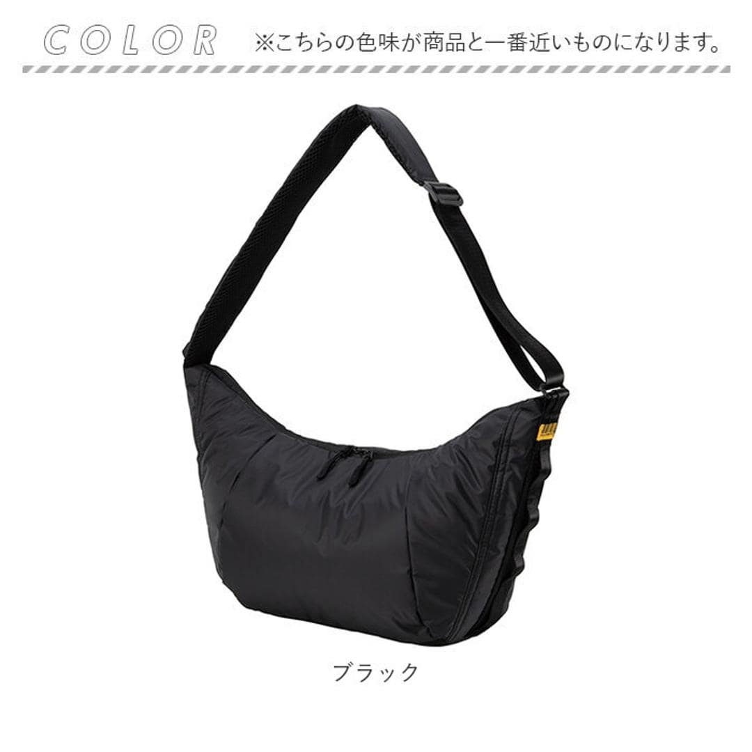 kiu ショルダーバッグ キウ K392 通販 ショルダーバック ショルダー バッグ 斜めがけバッグ パフィーラウンドショルダーバッグ 大きめ レディース メンズ 軽量 軽い 撥水 背面ポケット アウトドア フェス おしゃれ シンプル オシャレ 男女兼用バッグ ブラック ・