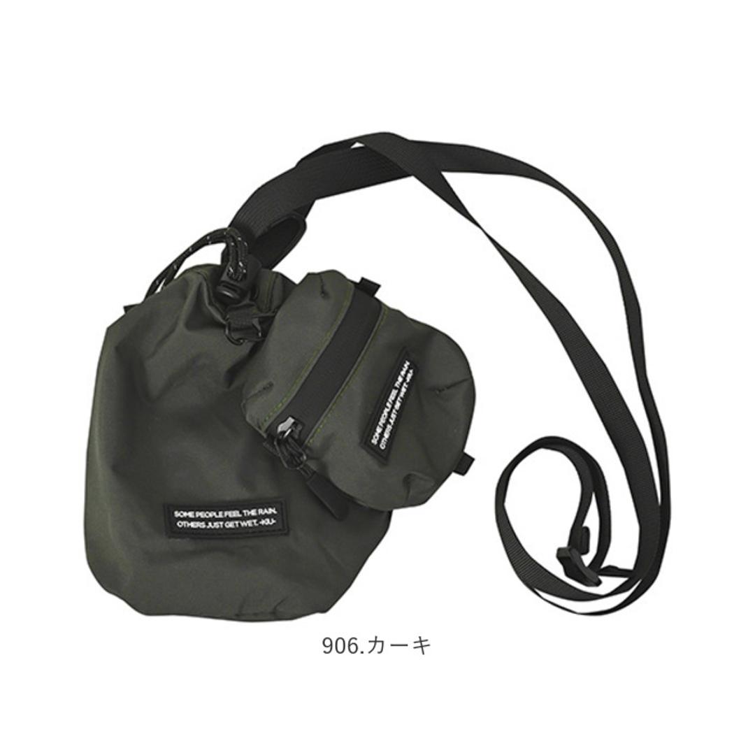 kiu キウ ショルダーバッグ ポーチ ミニ K433 通販 ミニショルダー ショルダー ショルダーバック 巾着 肩掛け ななめ掛け 斜めかけ ミニポーチ付き キーカラビナ付き 開口部が広い KiU メンズ レディース 男女兼用 ユニセックス アウトドア 948.ライトグレー(LGY) ・