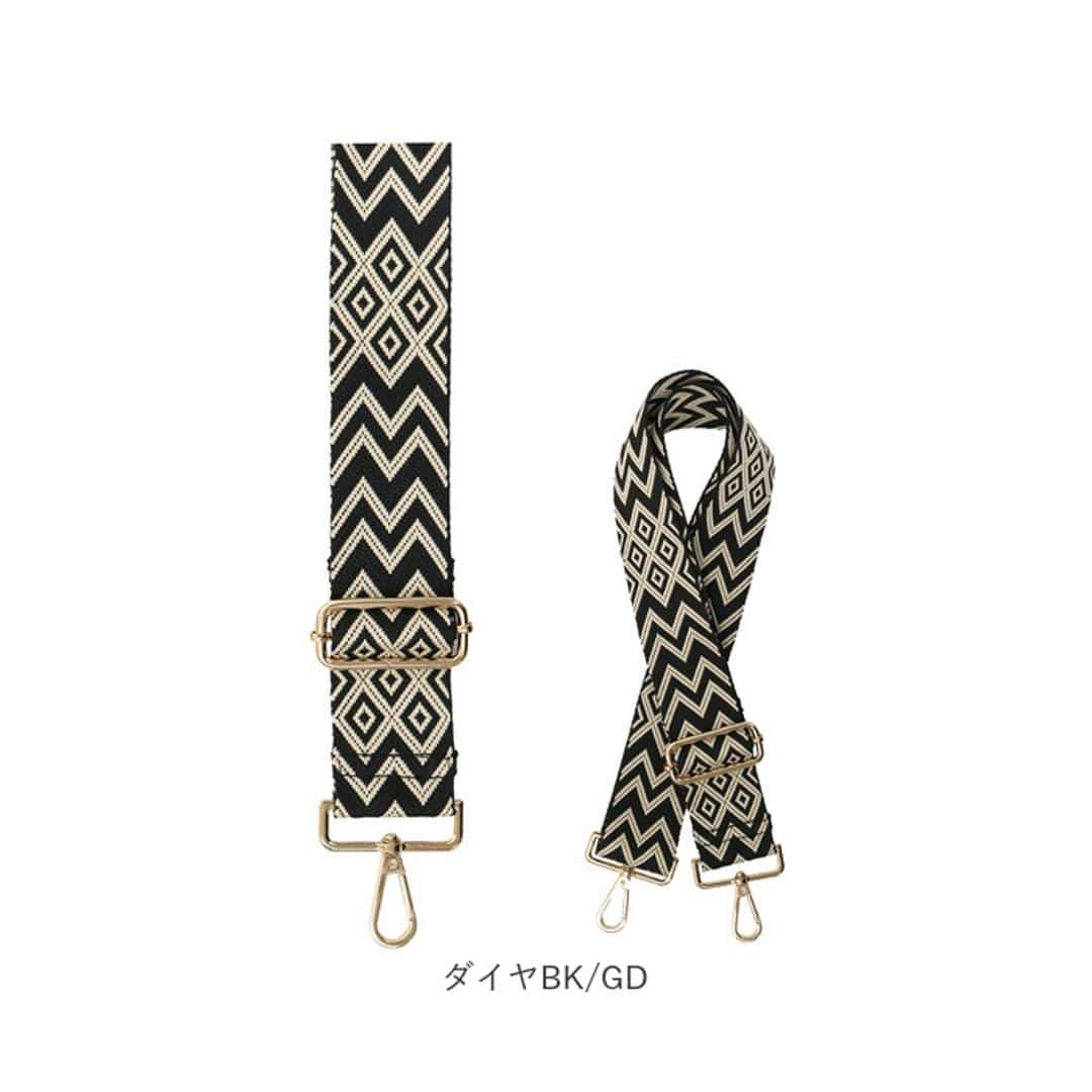 ストラップ 着せ替え バッグ用 通販 着せ替えストラップ ショルダーストラップ 付け替えストラップ ショルダーベルト 肩ひも 肩紐 バッグ小物 バック小物 付け替え 簡単 バック用 可愛い かわいい ファッション小物 バッグアクセサリー おしゃれ オシャレ ラインBK/GD ・