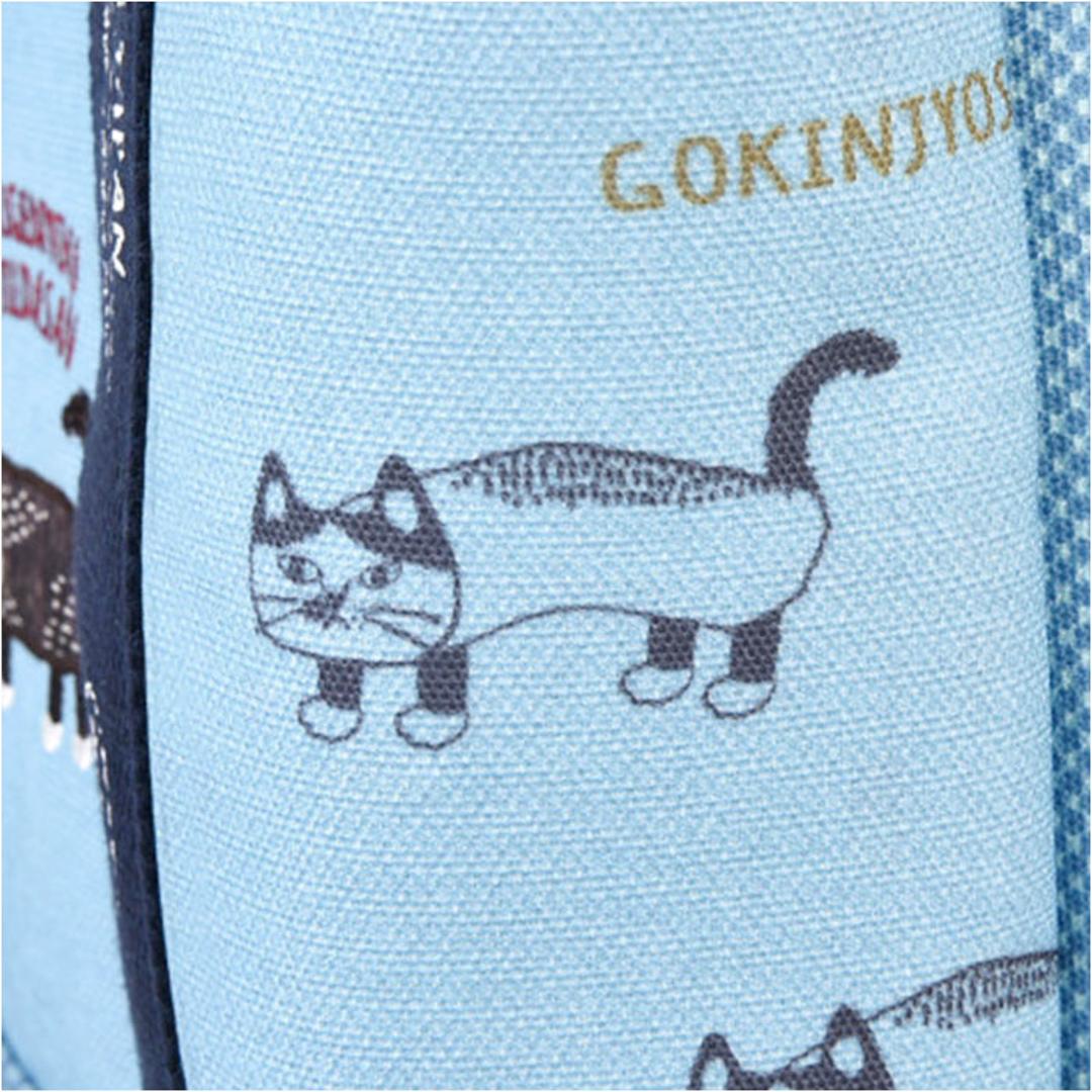 トートバッグ 仕切りあり 通販 仕切りトートバッグ ふた付 Sサイズ 厚手キャンパス 手提げバッグ ネコ 猫 ドリンクポケット かわいい 通勤 通学 シンプル カジュアル ママバッグ KUSUGURU-JP クスグルジャパン ギフト 贈り物 マチルダさん.ベージュ ・