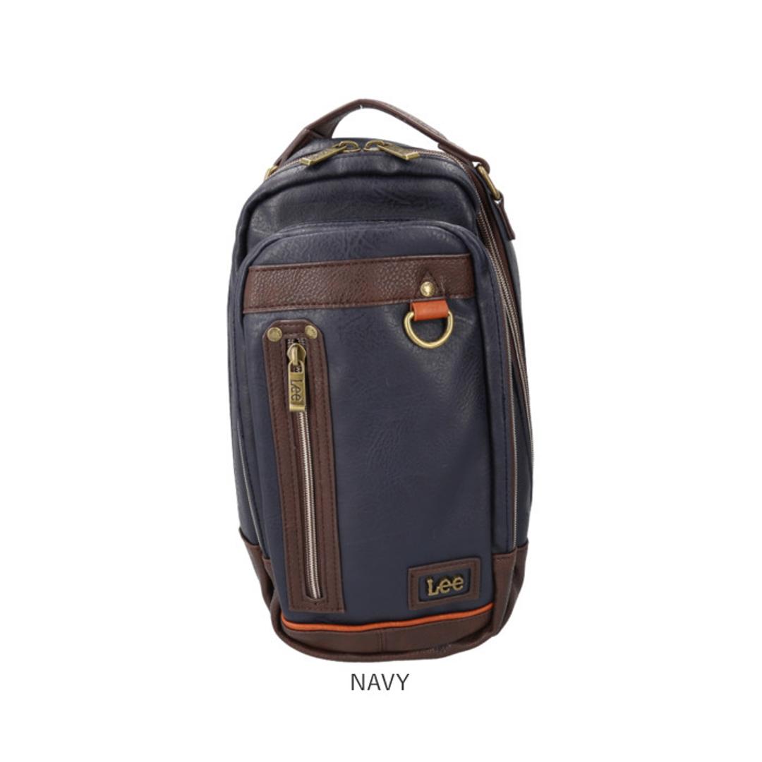 Lee リー ボディバッグ 通販 斜めがけ メンズ レディース ボディバック おしゃれ 斜めがけバッグ 大人 シンプル 無地 ボディーバッグ ボディーバック ギフト バック かばん カバン ギフト 贈り物 かっこいい BLACK ・