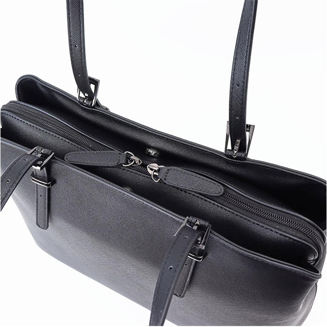 ラムモード リクルートバッグ 角シボ丸型 36881 通販 リクルートバック ビジネスバッグ ビジネスバック トートバッグ トートバック トート 手提げ 大容量 フォーマル リクルート 軽量 自立 仕事用 無地 シンプル 面接 ビジネス 就活 通勤 ブラック ・