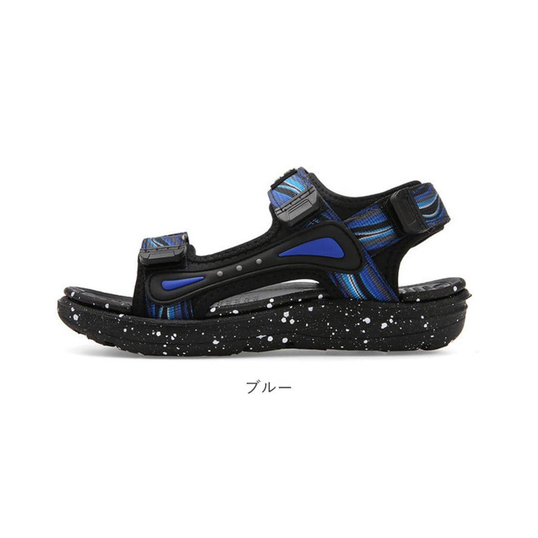 スポーツサンダル キッズ 通販 サンダル ビーチサンダル ウォーターシューズ サマーシューズ キッズサンダル アクアシューズ 子供用 男の子 子供 軽量 通気性 履きやすい 子ども こども お出かけ 春 夏 ブラック 【即日発送】31(18.8cm)
