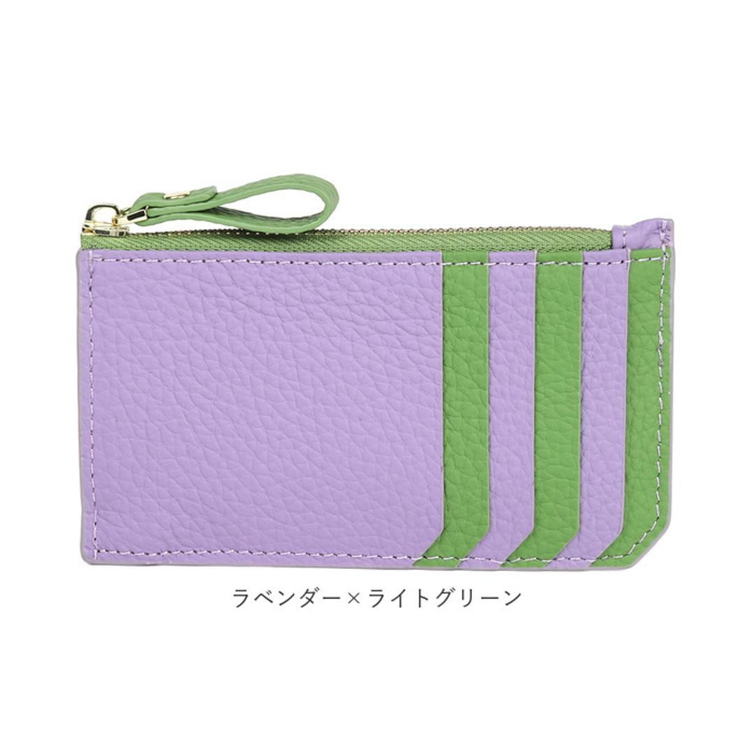 Melody メロディー カードケース レザー 12814 通販 カード入れ コイン入れ 小銭入れ コインケース お財布 財布 さいふ サイフ 牛革 ファスナーポケット カード ポケット 薄い シンプル 無地 ベーシック 男女兼用レディース メンズ ワインレッド×ブラック ・