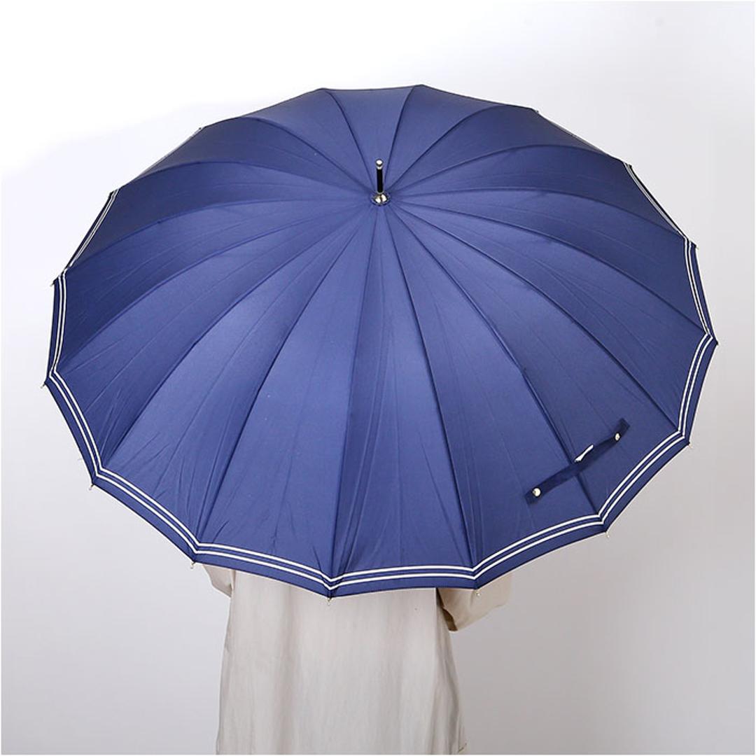 傘 16本骨 レディース おしゃれ 通販 耐風傘 55cm 手開き 長傘 耐風 かさ カサ 雨傘 レディース傘 可愛い 女性 大人 高校生 オシャレ かわいい シンプル 軽量 軽い 通勤 通学 Natural basic 雨具 女性用 レディース雨傘 ラインボーダー/パープル ・