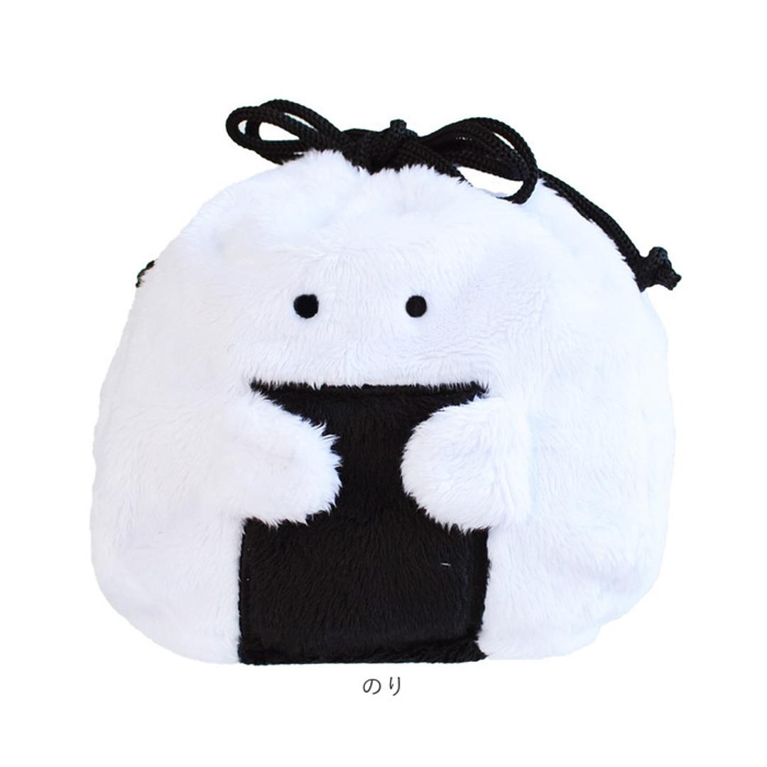 巾着ポーチ かわいい 通販 巾着 ポーチ 巾着袋 小物入れ 化粧ポーチ 持ち歩き コスメーポーチ マルチケース コンパクト 可愛い ぬいぐるみ マスコット 小物収納 整理整頓 旅行 子供 こども 女性 マチ付き ぎゅっとおにぎりさん ギフト 贈り物 天むす ・