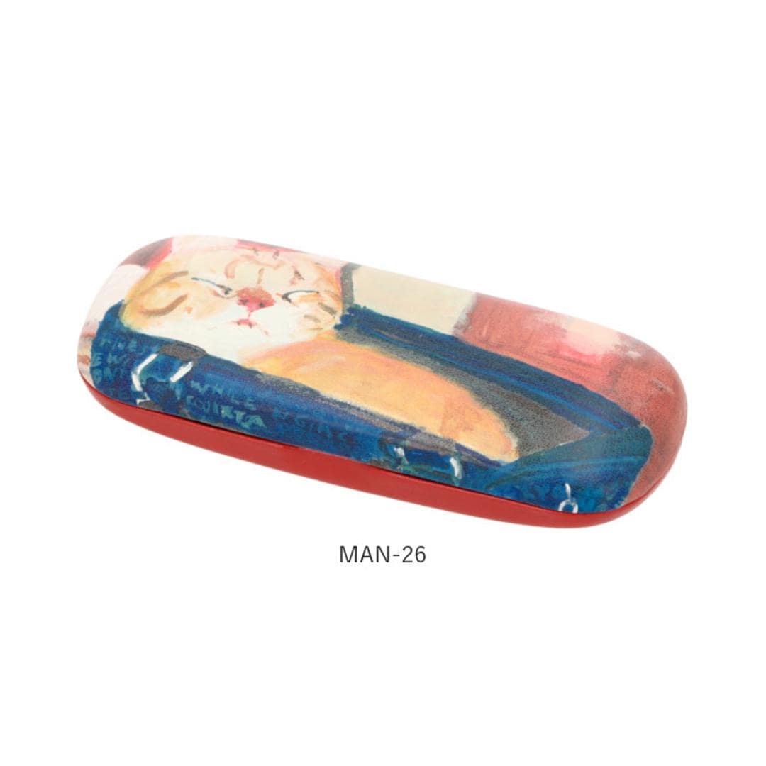 メガネケース おしゃれ 通販 眼鏡ケース めがねケース マンハッタナーズ Manhattaner's セミハード 猫 ねこ ネコ レディース 大人 かわいい 久下貴史 マグネット式 敬老の日 母の日 ギフト 眼鏡小物 小物 雑貨 MAN-22 ・