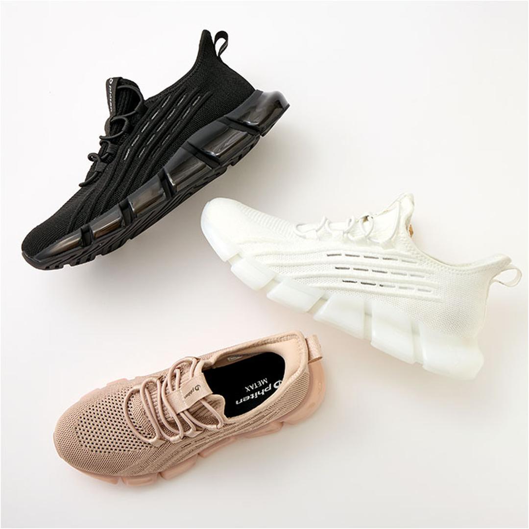 ファイテン スニーカー レディース 通販 phiten 靴 phl003 厚底 きれいめ 疲れない 軽量 シューズ 厚底スニーカー レディース靴 ウォーキング ウオーキング 履きやすい靴 履きやすい 疲れない靴 女性 カジュアル メンズ かわいい おしゃれ シルバー 23cm