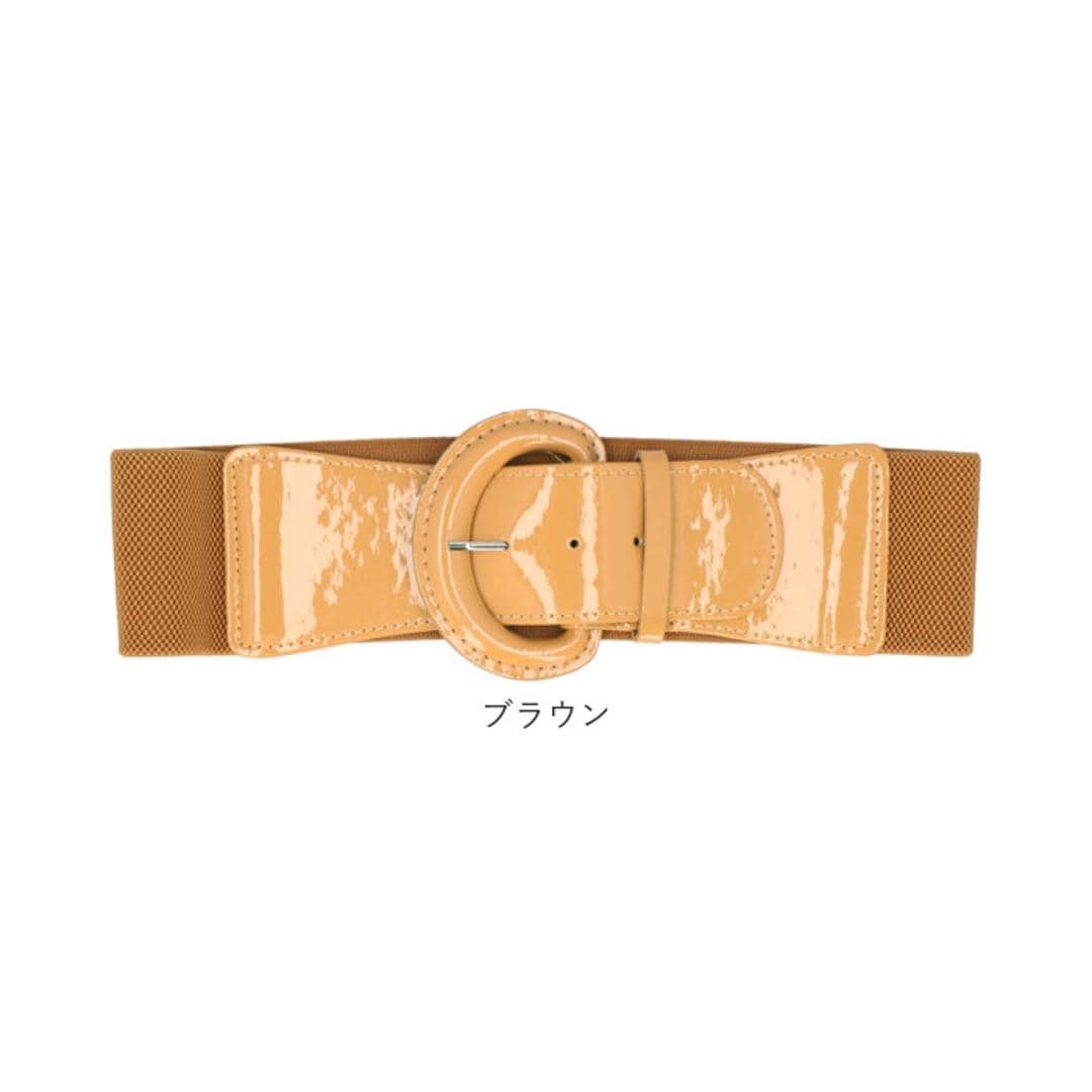 ベルト レディース 太 通販 ゴムベルト おしゃれ ゴム 太い 6cm 幅 フリーサイズ 3段階 サイズ調整 大きいサイズ シンプル バックル ウエストマーク ワンピース パーティー ドレス ファッショングッズ ファッション雑貨 ファッション小物 レッド ・