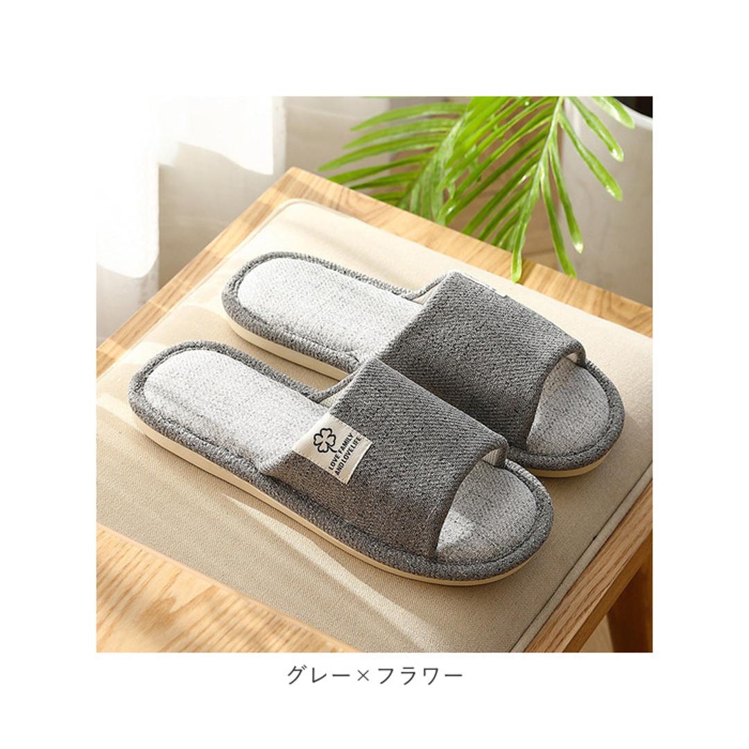 リネン スリッパ 通販 ルームシューズ 室内履き サンダル 部屋履き ルームスリッパ 夏用 室内 メンズ レディース 来客用 来客 かわいい 春夏 春 夏 秋 滑り止め 履きやすい 歩きやすい 前あきスリッパ 生活雑貨 日用品雑貨 ローズ 【即日発送】36-37(23cm)